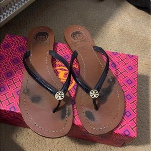 Black Thong Tory Burch Sandals.